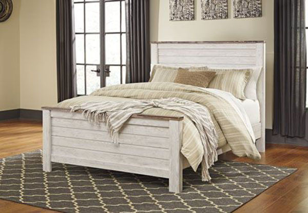 Picture of Willowton QUEEN PANEL BED