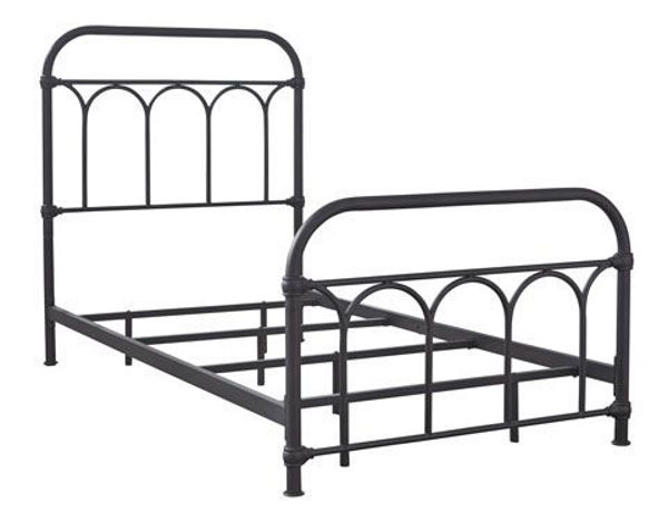 Picture of Nashburg TWIN METAL BED BROWN