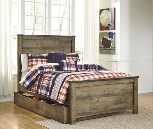 Picture of Trinell FULL PANEL BED W/TRUNDLE