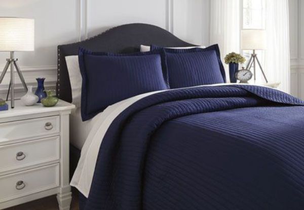 Picture of King Coverlet Set/Raleda/Navy