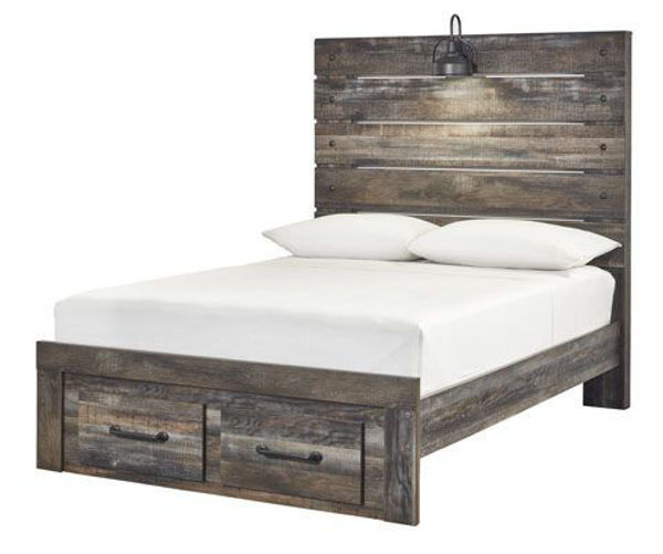 Picture of Drystan Full Panel Bed w/Storage Footb