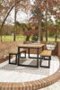 Picture of Town Wood Outdoor Dining Table Set (Set of 3)