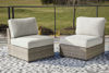 Picture of Calworth Outdoor Armless Chair with Cushion (Set of 2)