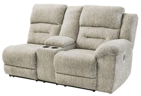 Picture of Family Den Right-Arm Facing Power Reclining Loveseat with Console