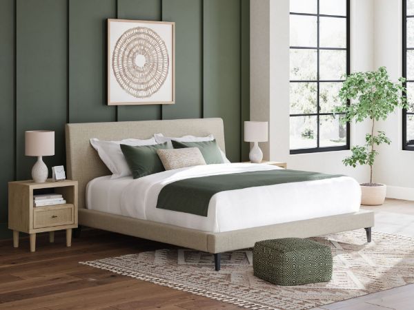 Picture of CIELDEN KING UPHOLSTERED BED WITH ROLL SLATS