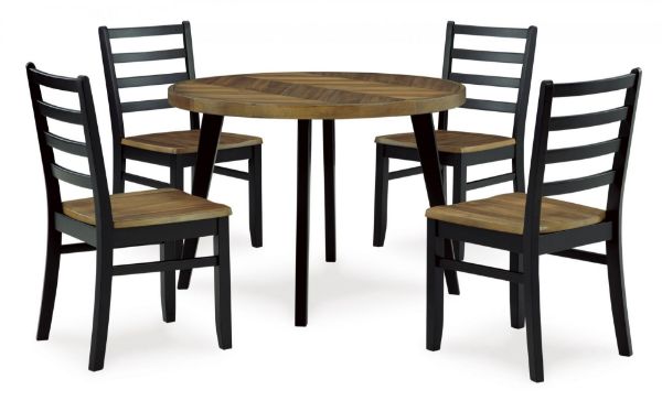 Picture of BLONDON DINING TABLE AND 4 CHAIRS (SET OF 5)