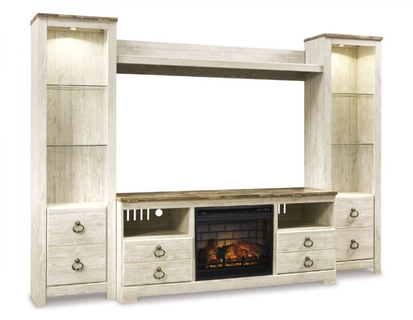 Picture of WILLOWTON 5 PC ENT WALL W/FP LOGS