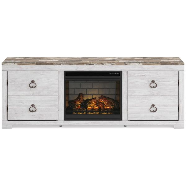 Picture of WILLOWTON TV STAND W/FP LOGS