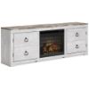 Picture of WILLOWTON TV STAND W/FP LOGS