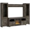 Picture of Trinell 4-Piece Entertainment Center with Electric Fireplace
