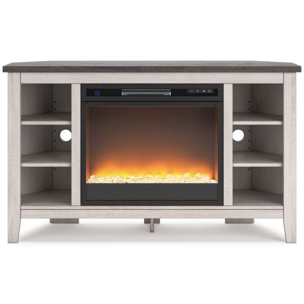 Picture of Dorrinson Corner TV Stand with Electric Fireplace