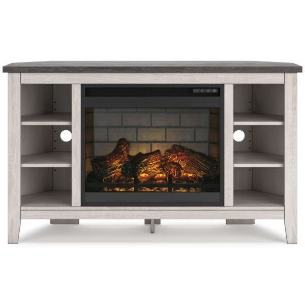 Picture of Dorrinson Corner TV Stand with Electric Fireplace