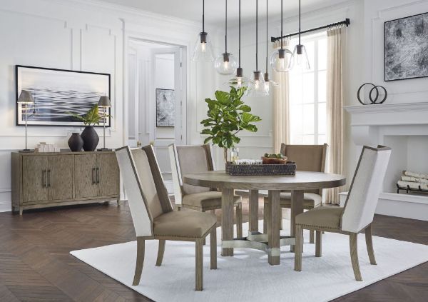 Picture of CHRESTNER 5PC ROUND DINING SET & SERVER