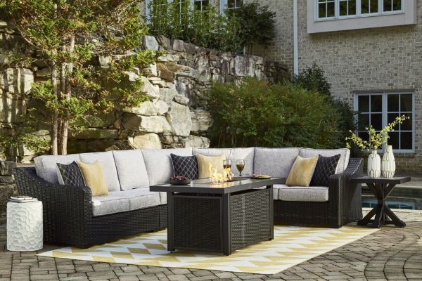 Picture of BEACHCROFT 6PC OUTDOOR SECT W/FIREPIT