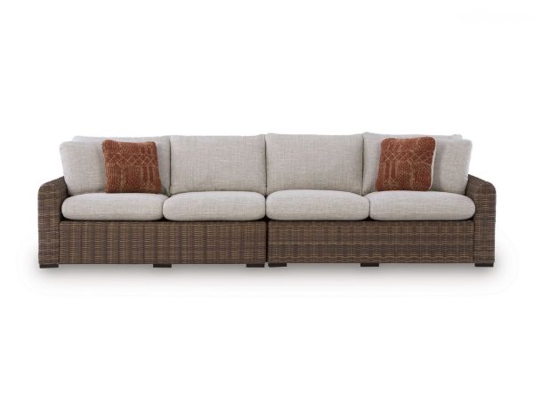 Picture of ANGEL ISLAND OUTDOOR RIGHT AND LEFT-ARM FACING LOVESEAT WITH CUSHION (SET OF 2)