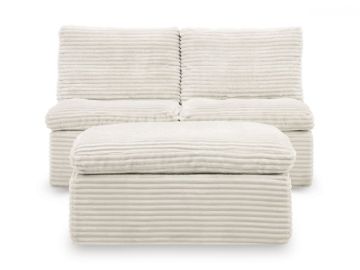 Picture of CANEFIELD ARMLESS CHAIR WITH OTTOMAN