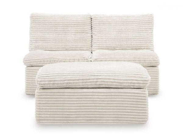 Picture of CANEFIELD ARMLESS CHAIR WITH OTTOMAN