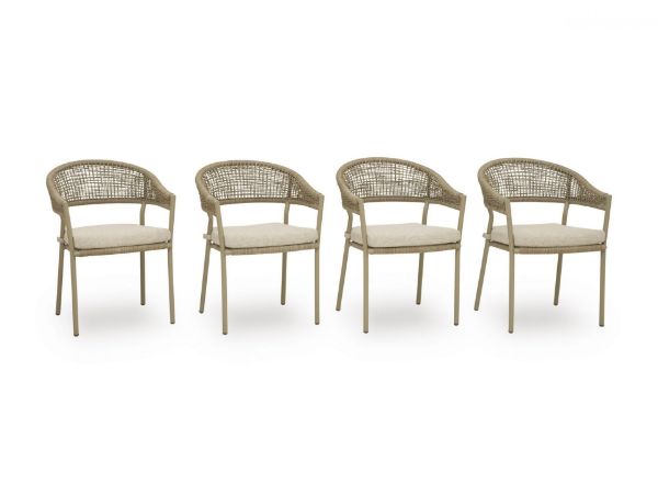 Picture of OCEAN PARK OUTDOOR ARM CHAIR WITH CUSHION (SET OF 4)