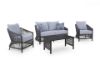 Picture of BODEGA ISLAND OUTDOOR LOVE/CHAIRS/TABLE SET (SET OF 4)