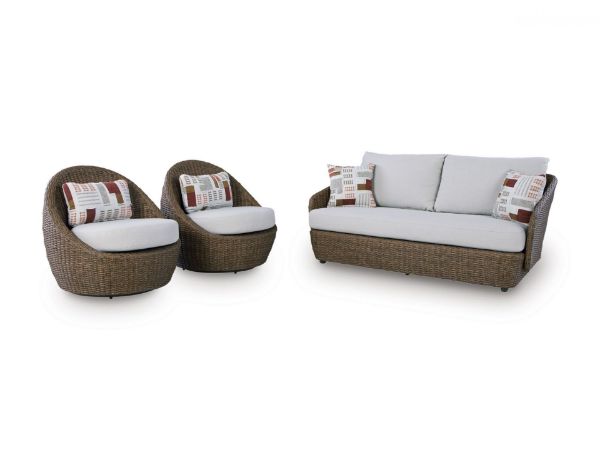 Picture of CARDIFF BEACH OUTDOOR LOVESEAT/2 SWIVEL CHAIRS (SET OF 3)