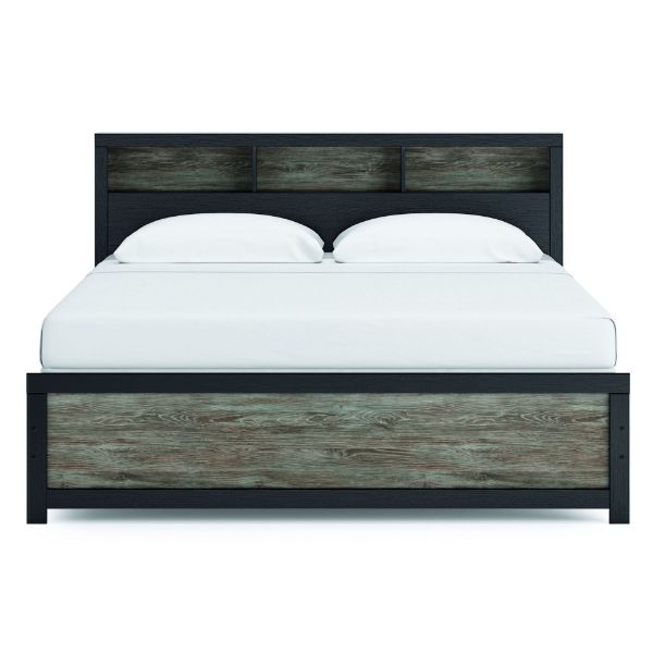 Picture of KING BOOKCASE PANEL BED