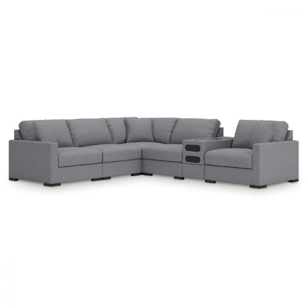 Picture of OMAHA BY ASHLEY 6-PIECE SECTIONAL WITH STORAGE CONSOLE