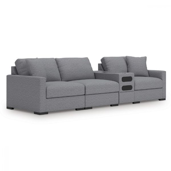 Picture of OMAHA BY ASHLEY 4-PIECE SECTIONAL WITH AUDIO CONSOLE