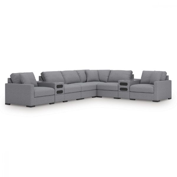 Picture of OMAHA BY ASHLEY 8-PIECE SECTIONAL WITH AUDIO CONSOLES