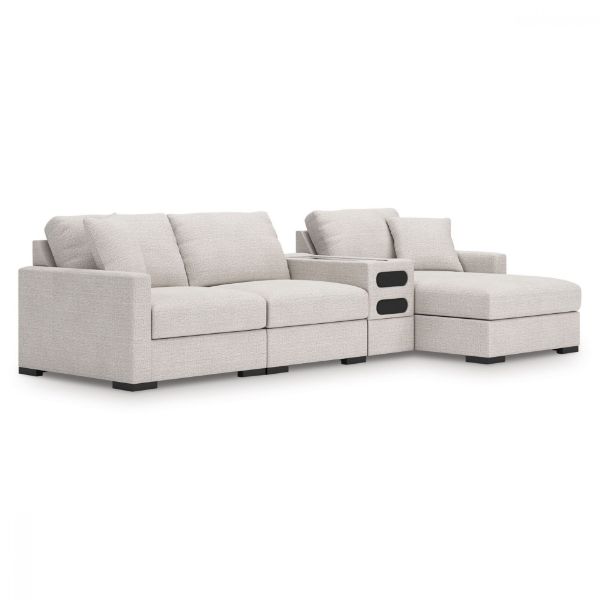 Picture of OMAHA BY ASHLEY 4-PIECE SECTIONAL WITH CHAISE AND AUDIO CONSOLE