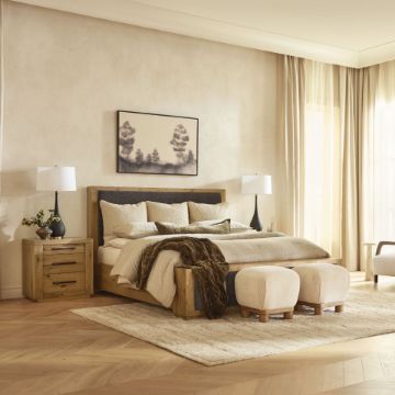 Picture of BRACKEN QUEEN UPHOLSTERED PANEL HEADBOARD