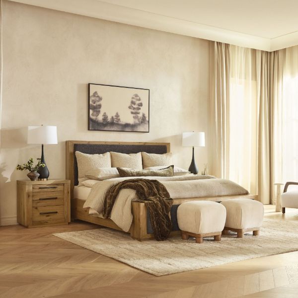 Picture of BRACKEN QUEEN UPHOLSTERED PANEL HEADBOARD