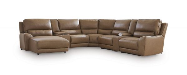 Picture of SILVERBROOKE 7PC RECLINING SECTIONAL WITH CHAISE AND STORAGE CONSOLES
