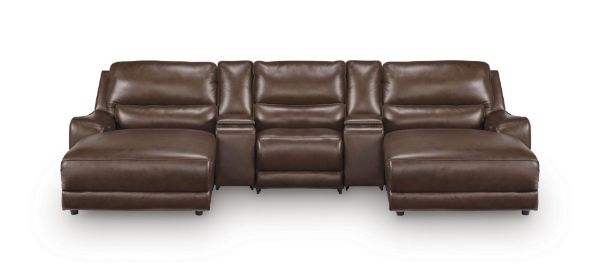 Picture of SILVERBROOKE 5PC RECLINING SECTIONAL WITH DOUBLE CHAISE AND STORAGE CONSOLES