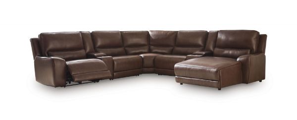 Picture of SILVERBROOKE 7PC RECLINING SECTIONAL WITH CHAISE AND STORAGE CONSOLES