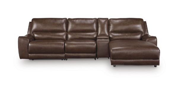 Picture of SILVERBROOKE 4PC RECLINING SECTIONAL WITH CHAISE AND STORAGE CONSOLE
