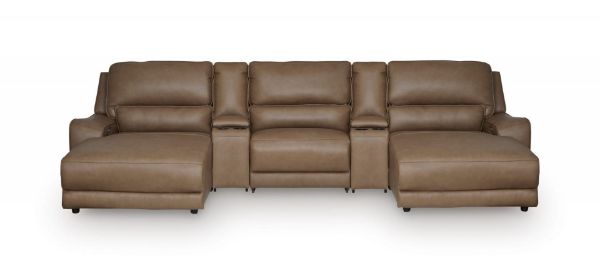 Picture of SILVERBROOKE 5PC RECLINING SECTIONAL WITH DOUBLE CHAISE AND STORAGE CONSOLES