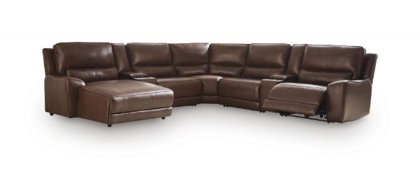 Picture of SILVERBROOKE 7PC RECLINING SECTIONAL WITH CHAISE AND STORAGE CONSOLES
