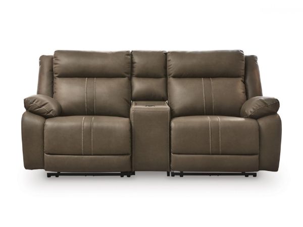 Picture of MAX-MEDIA 3-PIECE POWER RECLINING SECTIONAL LOVESEAT WITH AUDIO CONSOLE