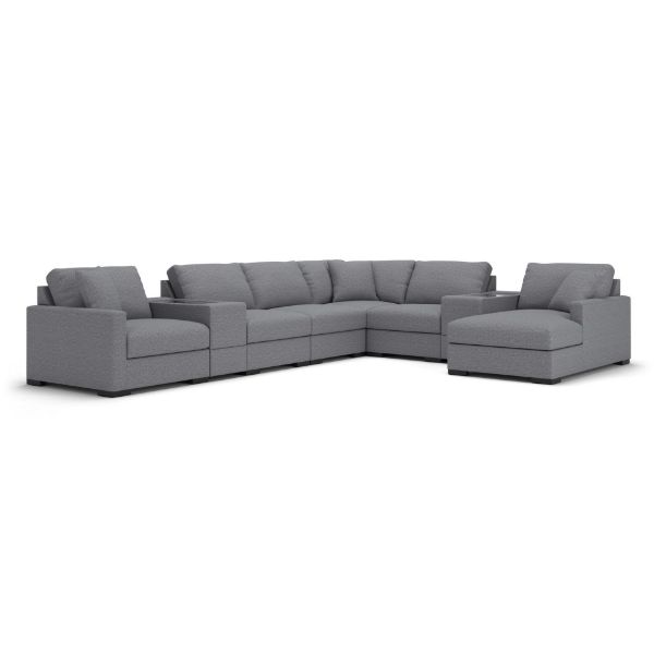 Picture of OMAHA BY ASHLEY 8PC SECTIONAL WITH STORAGE CHAISE AND STORAGE CONSOLES