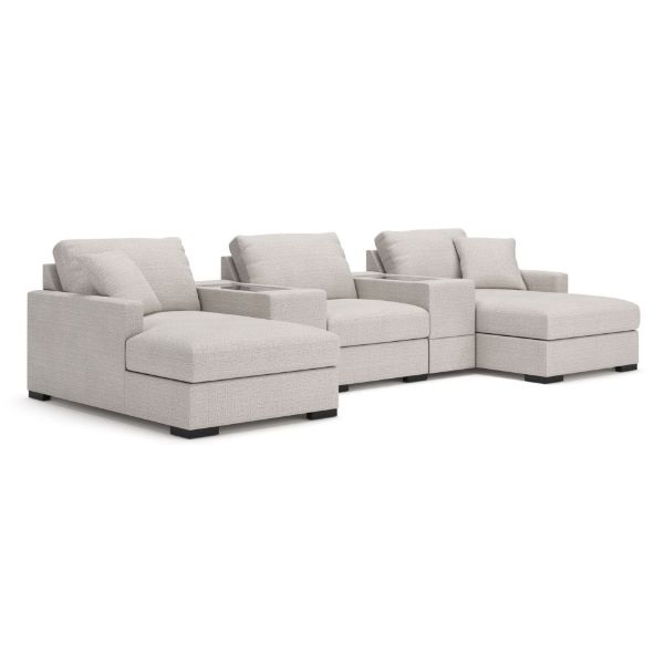 Picture of OMAHA BY ASHLEY 5PC DOUBLE STORAGE CHAISE SECTIONAL WITH STORAGE CONSOLES