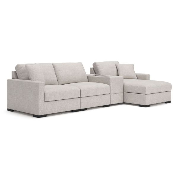 Picture of OMAHA BY ASHLEY 4PC SECTIONAL WITH STORAGE CHAISE AND STORAGE CONSOLE
