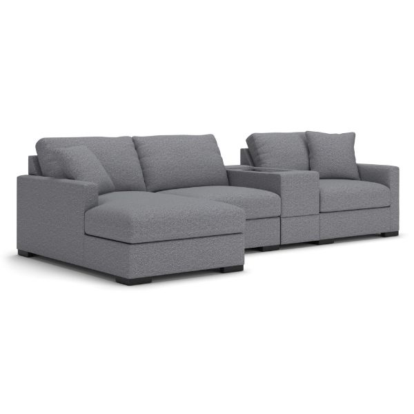Picture of OMAHA BY ASHLEY 4PC SECTIONAL WITH STORAGE CHAISE AND STORAGE CONSOLE