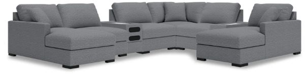 Picture of OMAHA BY ASHLEY 8PC DOUBLE CHAISE SECTIONAL WITH AUDIO AND STORAGE CONSOLES