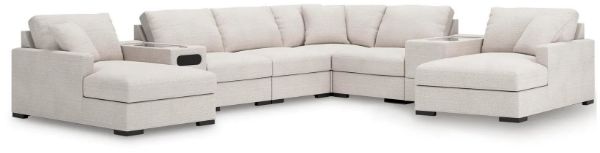 Picture of OMAHA BY ASHLEY 8PC DOUBLE CHAISE SECTIONAL WITH AUDIO AND STORAGE CONSOLES