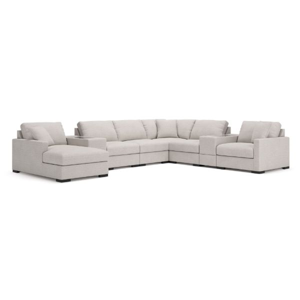 Picture of OMAHA BY ASHLEY 8PC SECTIONAL WITH STORAGE CHAISE AND STORAGE CONSOLES
