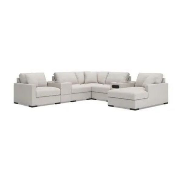 Picture of OMAHA BY ASHLEY 7PC SECTIONAL WITH AUDIO CONSOLE AND STORAGE CHAISE